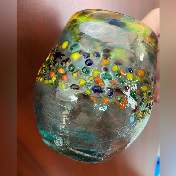 Evergreen Garden Bambeco Aqua Del Sol Stemless Wine Glasses set of 4 - Picture 6 of 12